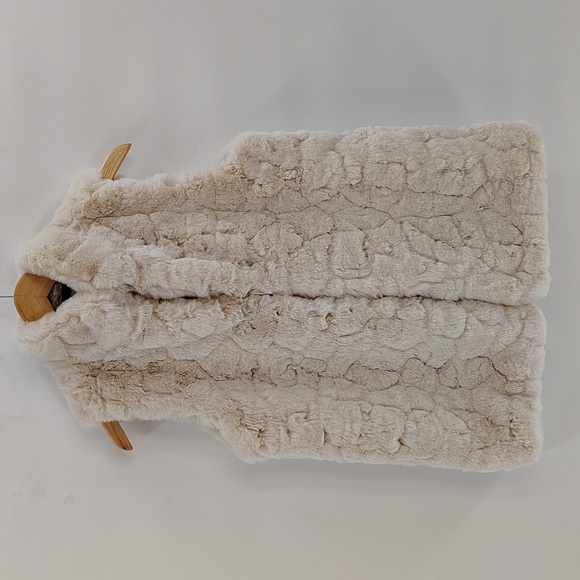 Rachel Zoe faux fur vest cream size medium - Picture 1 of 9